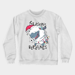 Season's bleatings sheep Christmas pun Crewneck Sweatshirt